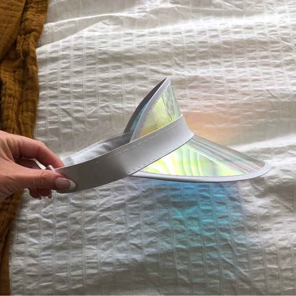 White Adjustable Band Visor - Picture 5 of 7